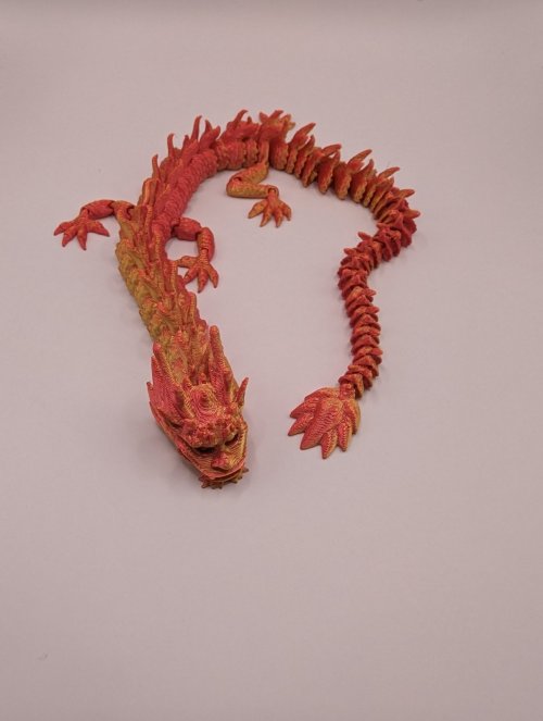 12 Inch Chinese Dragon in red and gold
