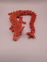 13.5 Inch Crystal Dragon in Red