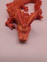 13.5 Inch Crystal Dragon in Red